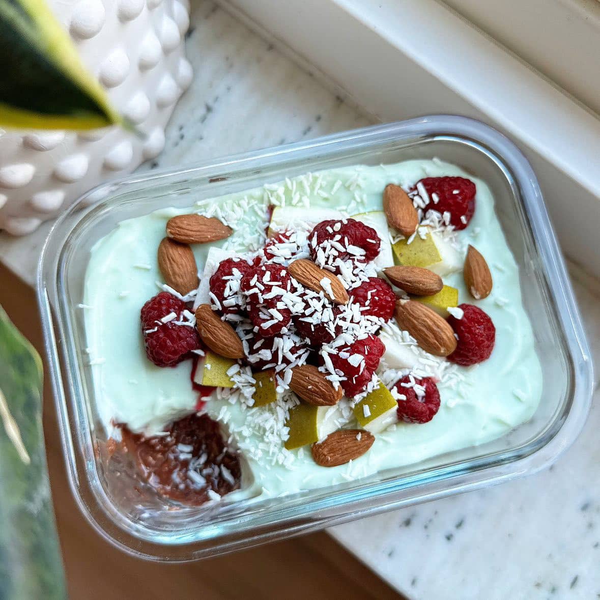 Overnight oats med choklad och päron 