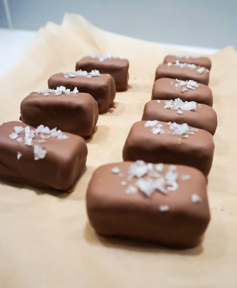 Proteinrika bountys med smak av salt chokladkola