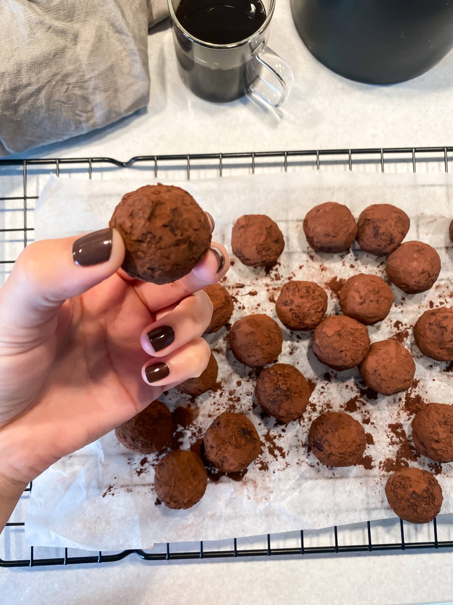 Proteinbollar med mintchoklad