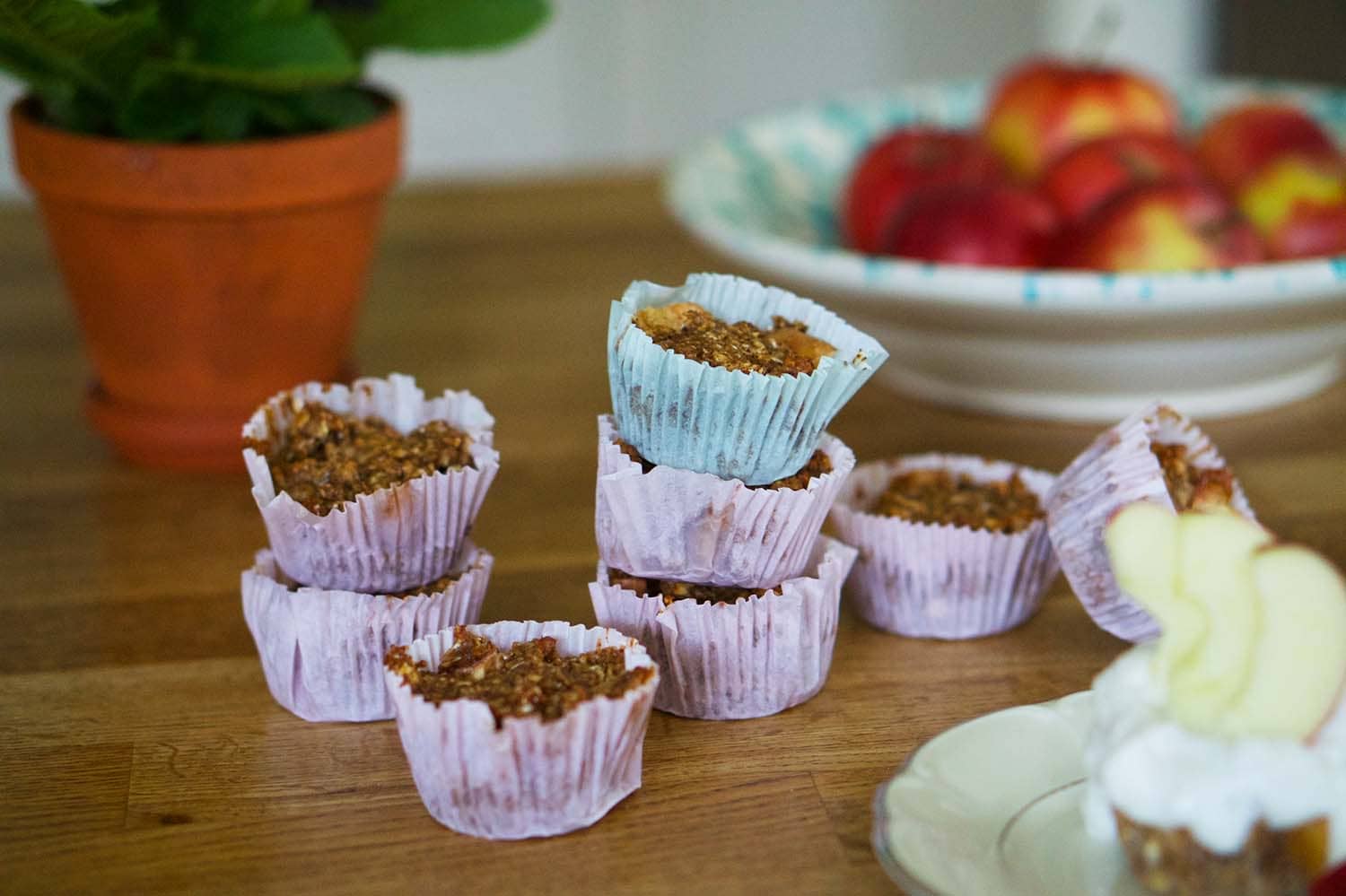 Proteinrika äppelmuffins