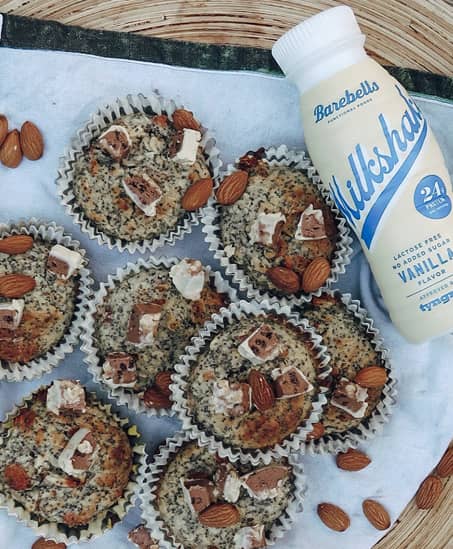 Proteinrika vanilj- och mandelmuffins