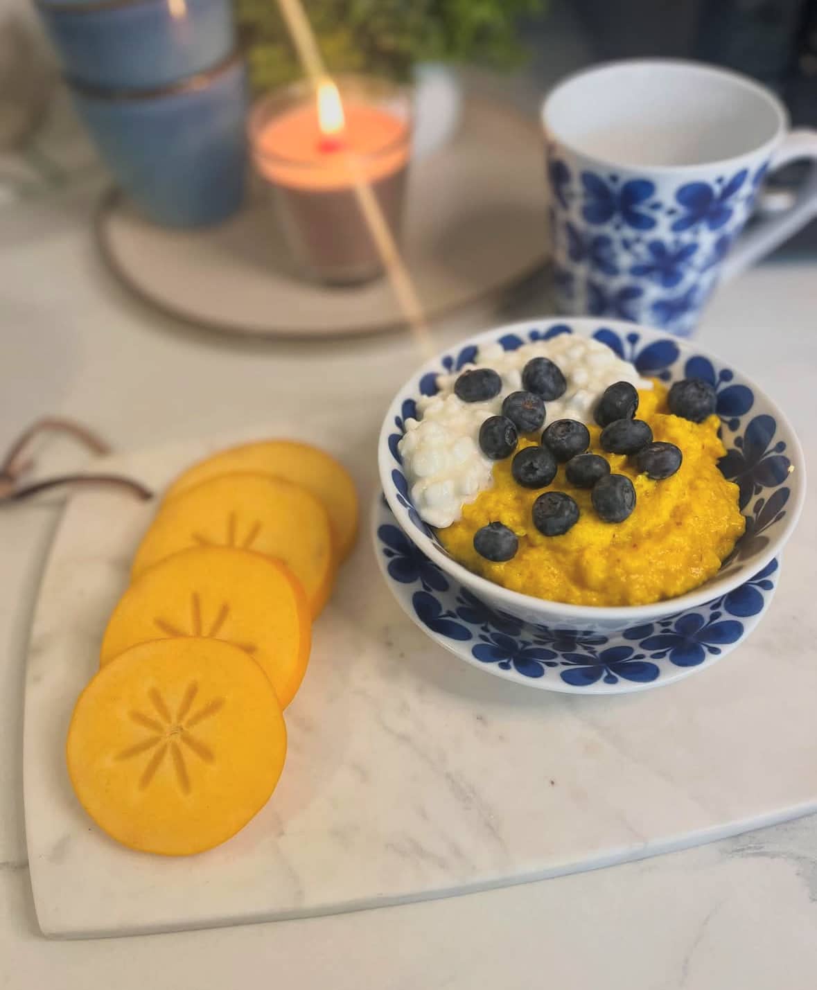Proteinrik julgröt med saffran kasein vaniljdrömmar