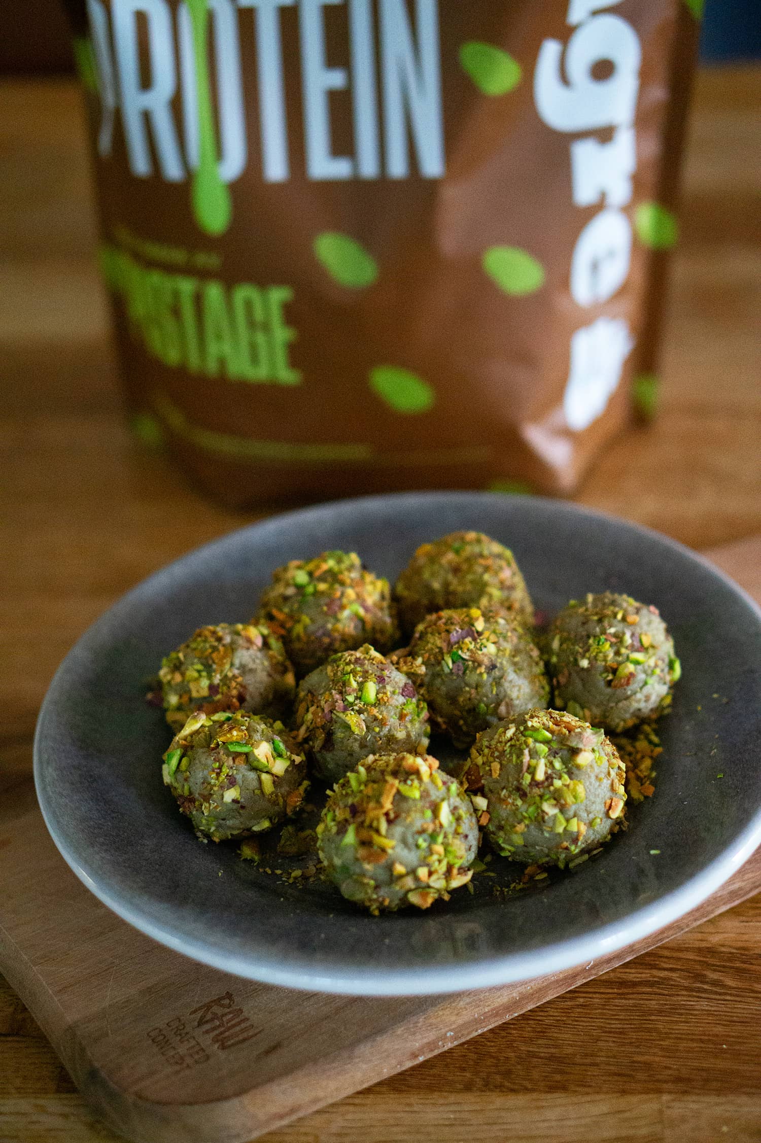 Proteinbollar med smak av pistage creamy pistage