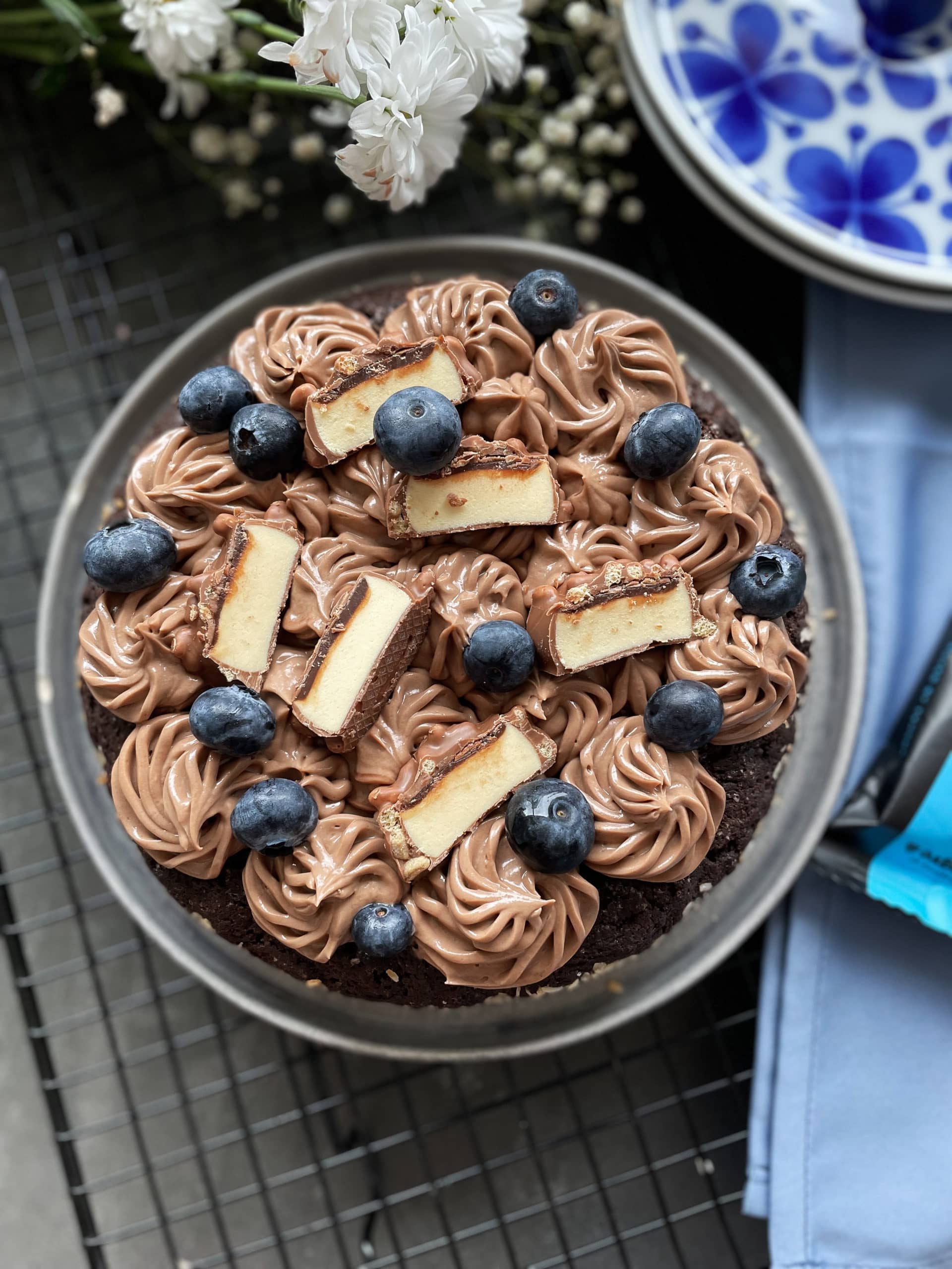 Kladdkaka med hasselnötskräm