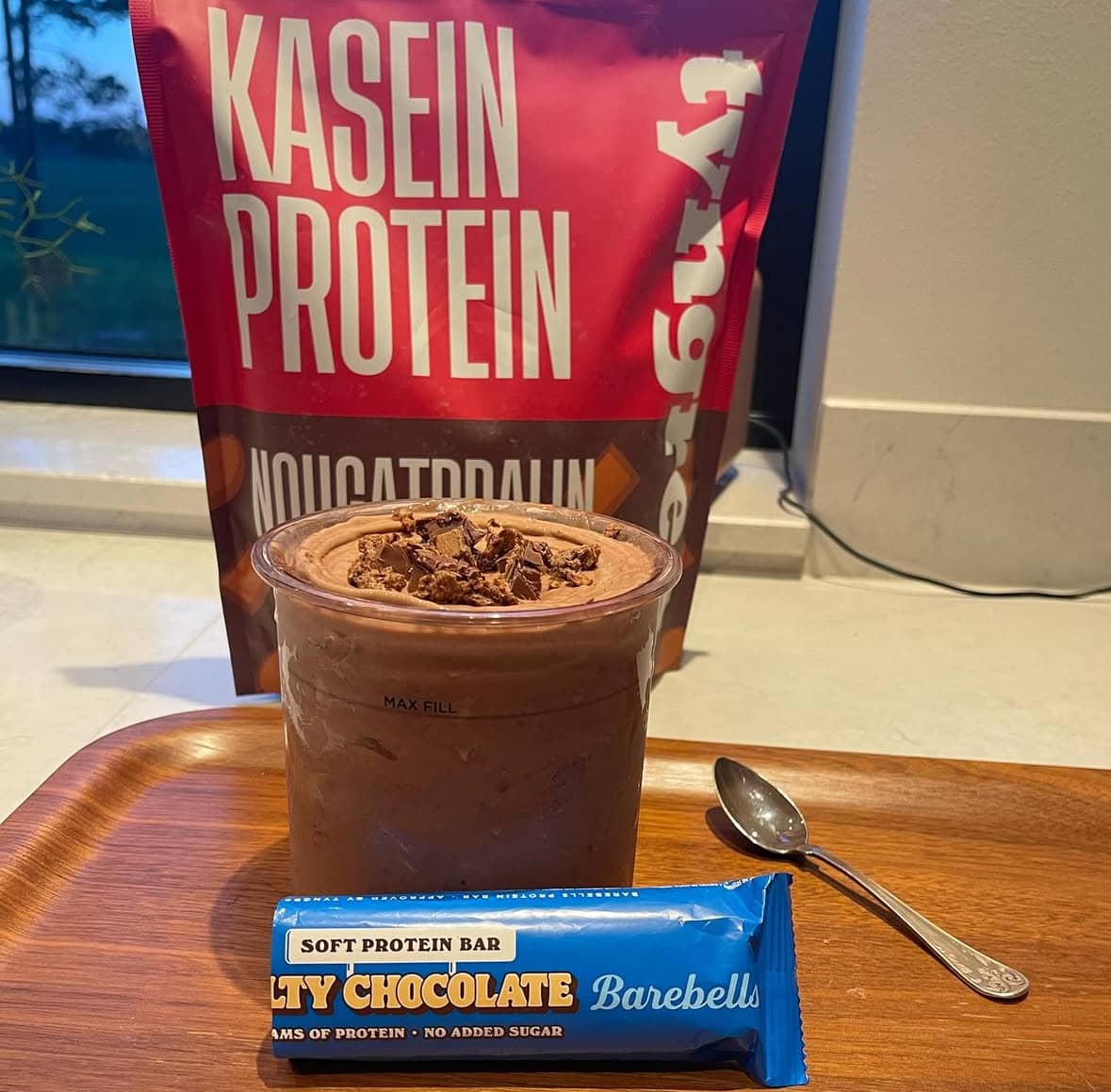 Proteinrik nougatglass kasein nougatpralin