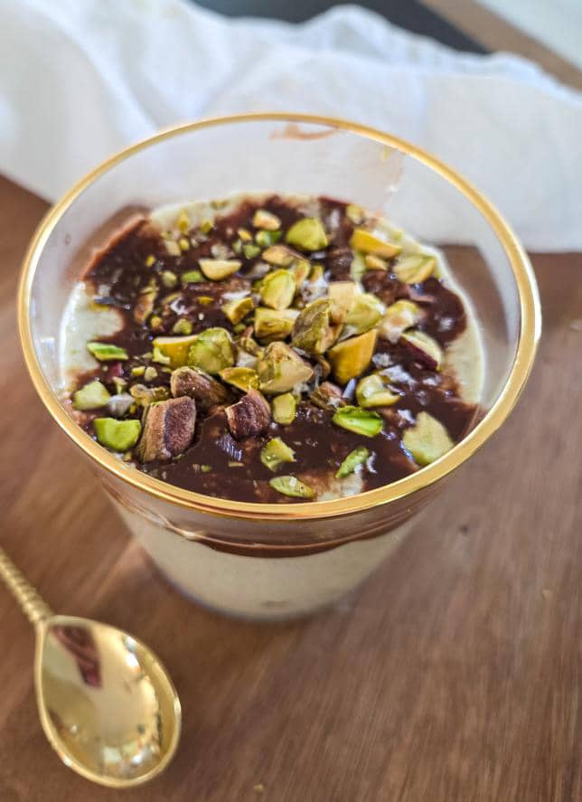 Proteinrik overnight oats dubai choklad vassle pistage
