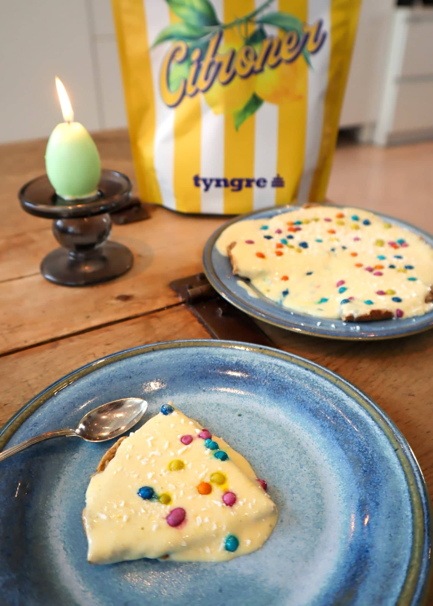 Proteinrik påsktårta med citronkräm 