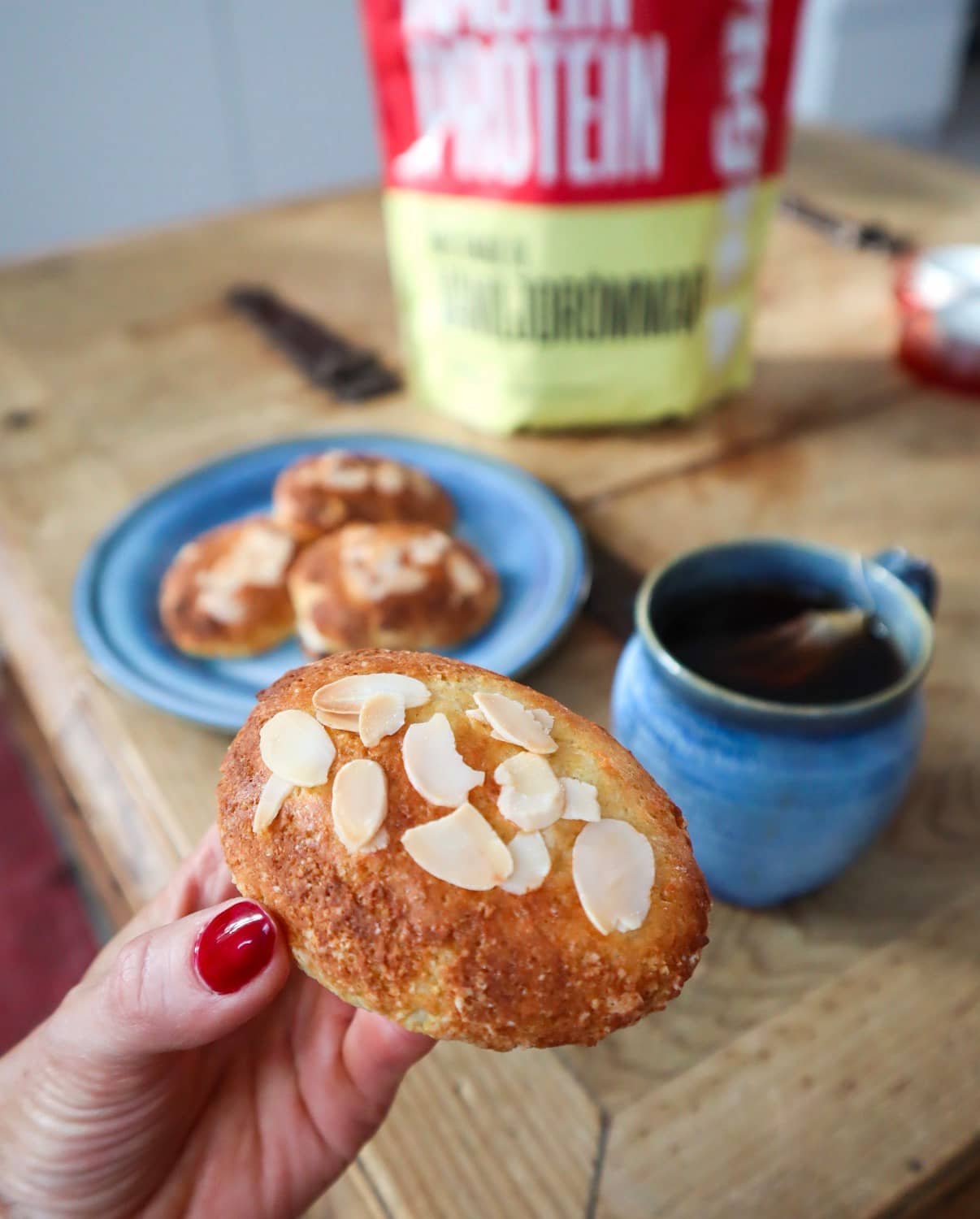 Sockerfri mandelkubb med protein kasein vaniljdrömmar