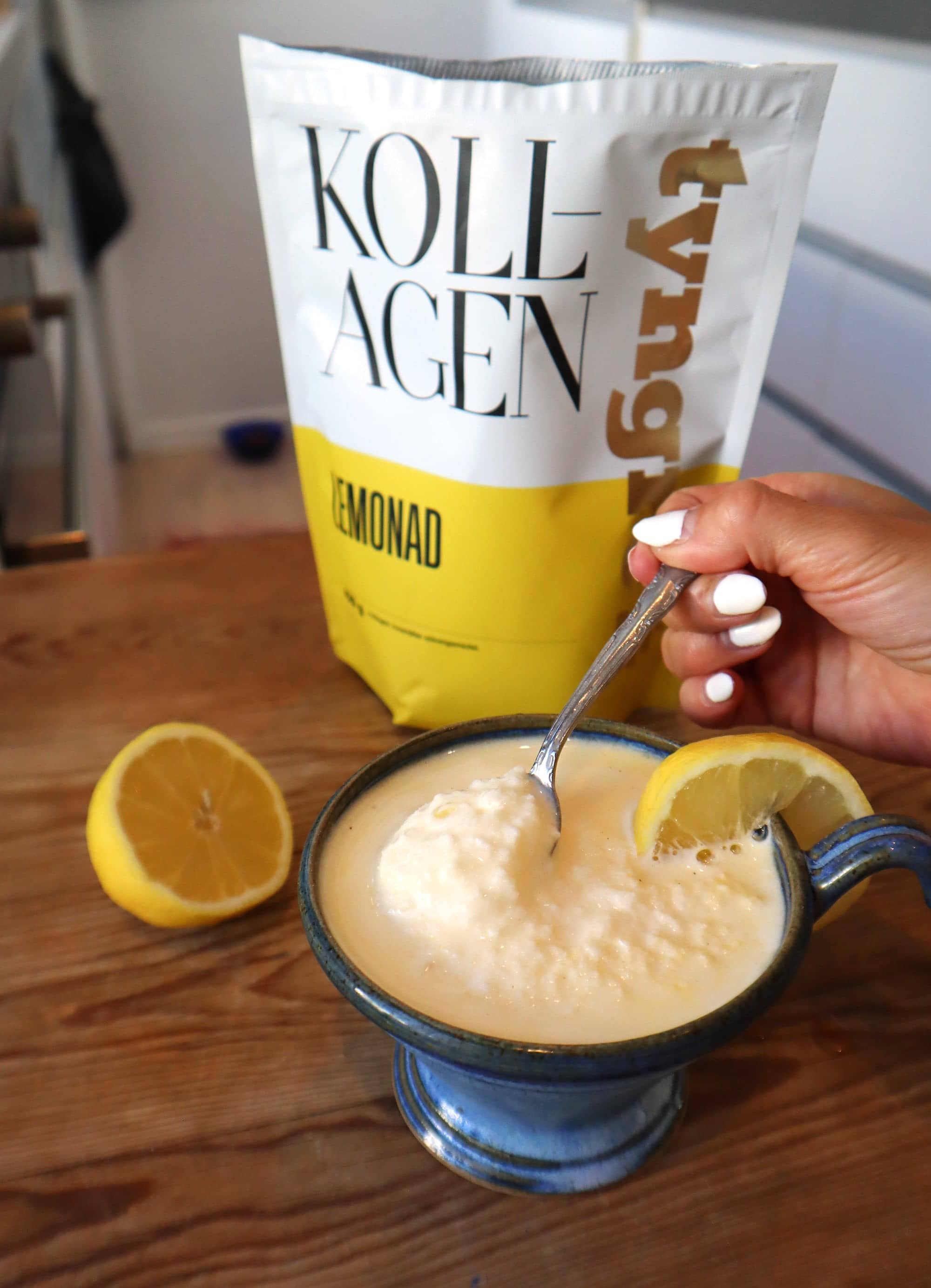 Svalkande citronslush med kollagen