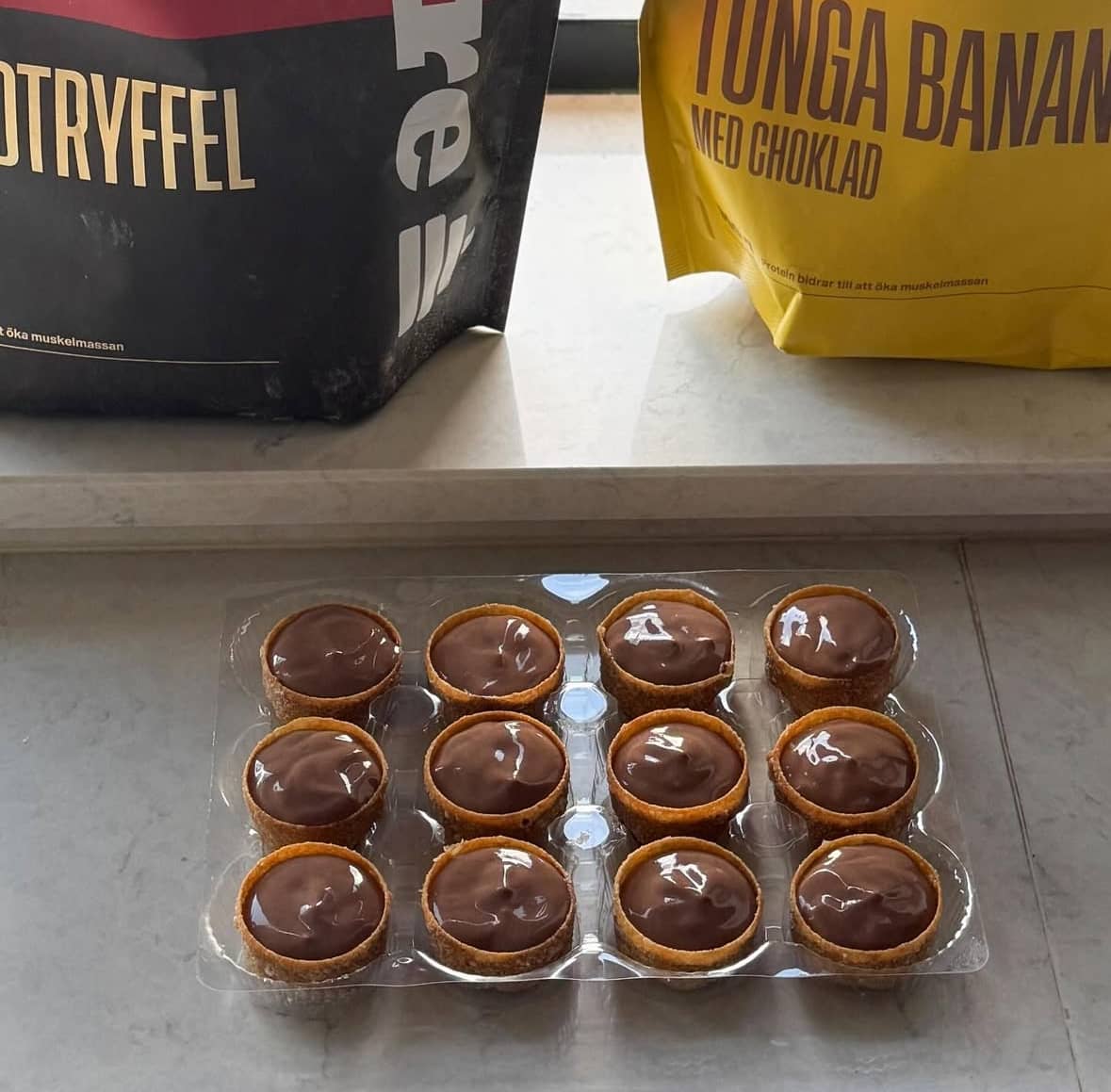 Proteinrik och lyxig chokladdessert i minikrustader 