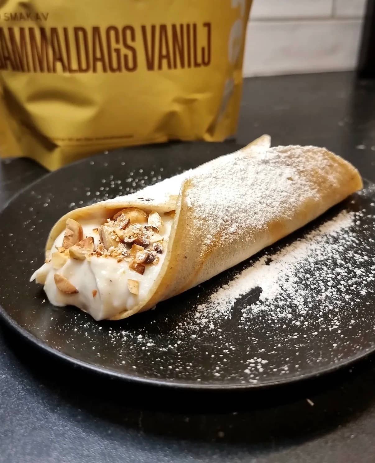 Semmelwrap med protein kasein gammaldags vanilj