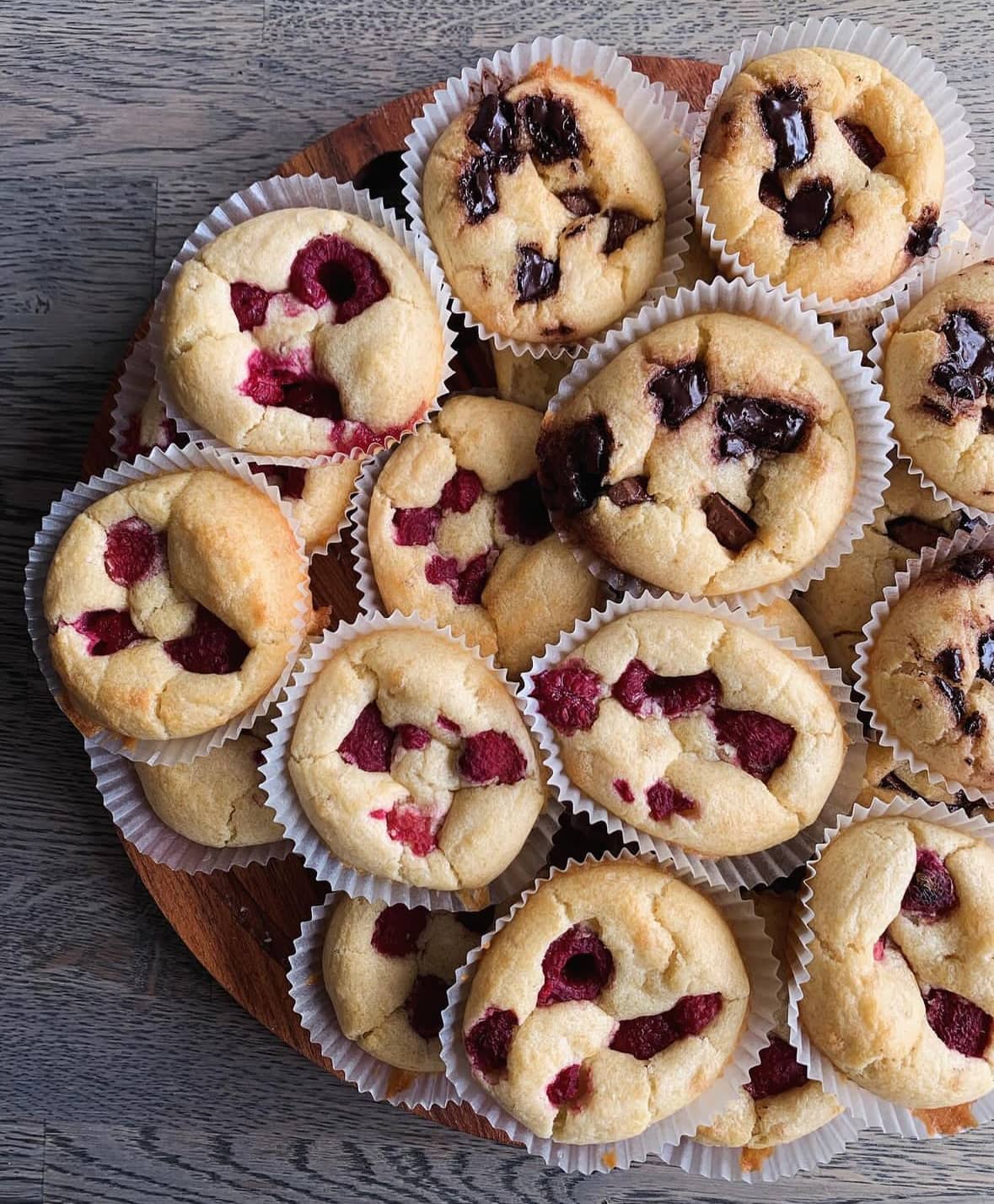 Proteinrika vanilj- och chokladmuffins