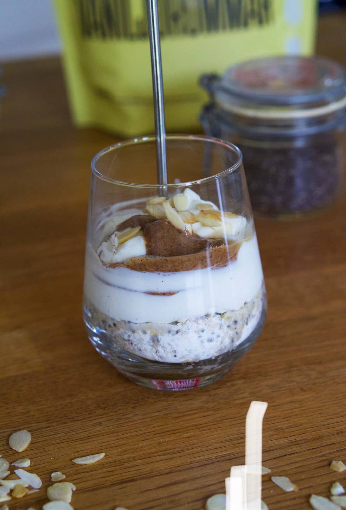 Overnight oats med vanilj- och mandel