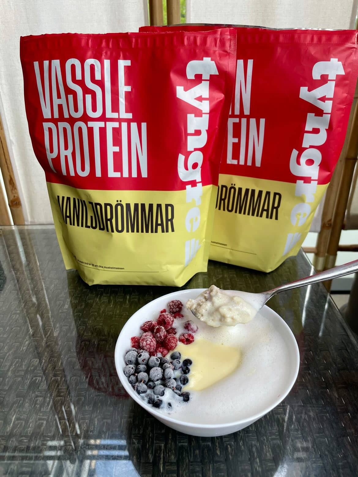 Proteinrik och krämig vaniljgröt