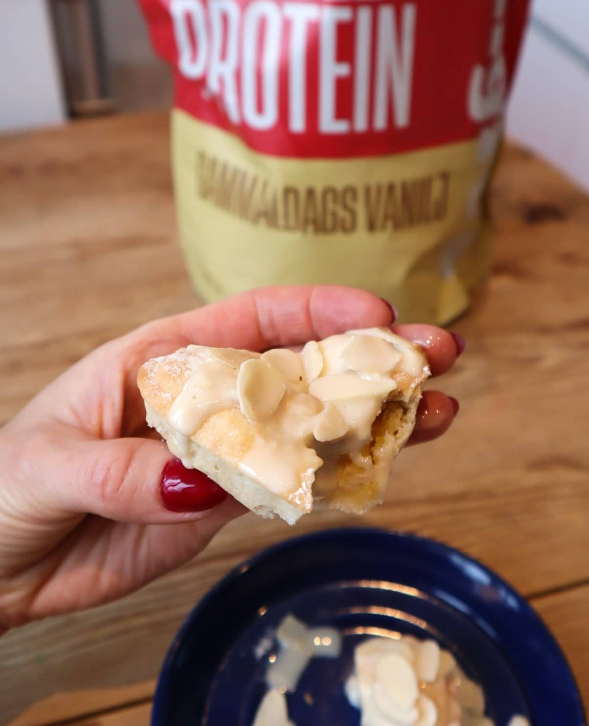 Proteinrika vaniljhjärtan vassle gammaldags vanilj