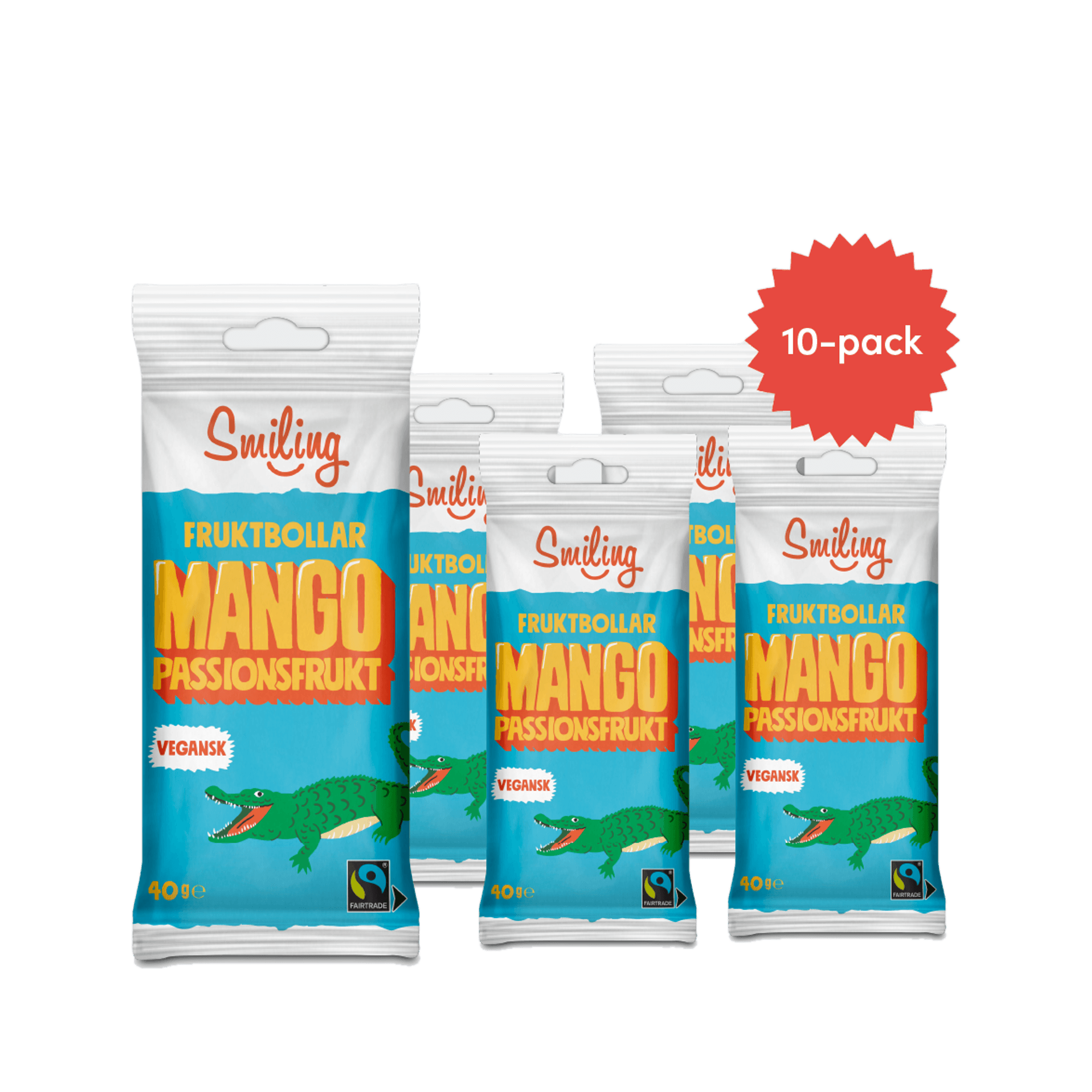 Bildnummer 1 av Smiling Fruktbollar Mango/Passion 10-pack