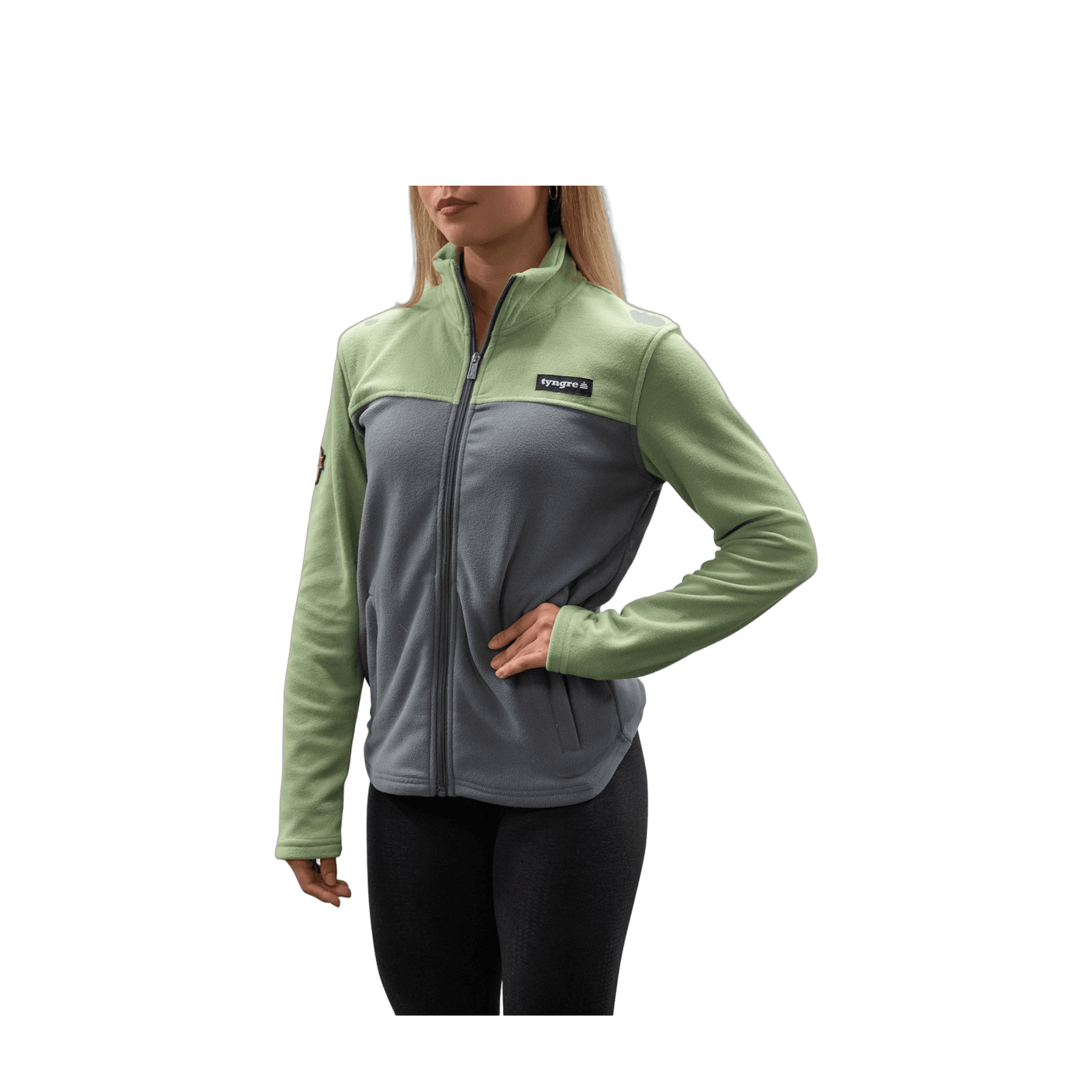 Bildnummer 1 av Fleece Jacket Womens Grey/Green