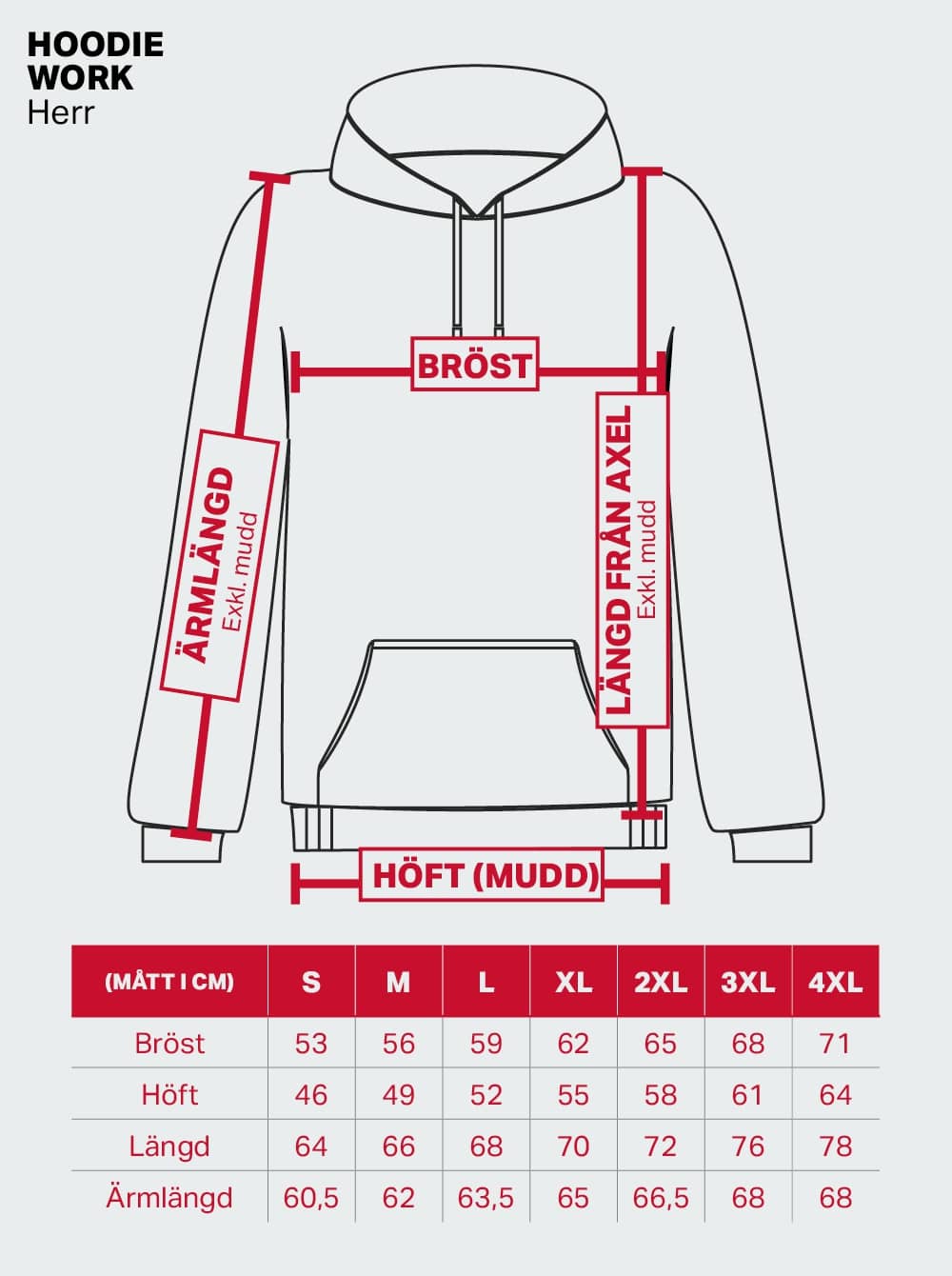 Bildnummer 3 av Hoodie Work Mens Black
