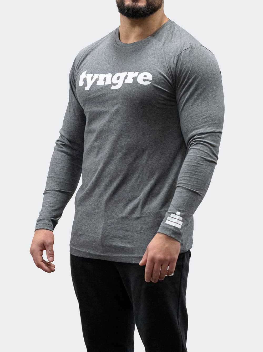 Bildnummer 2 av T-Shirt Long Sleeve Mens Dark Grey Melange