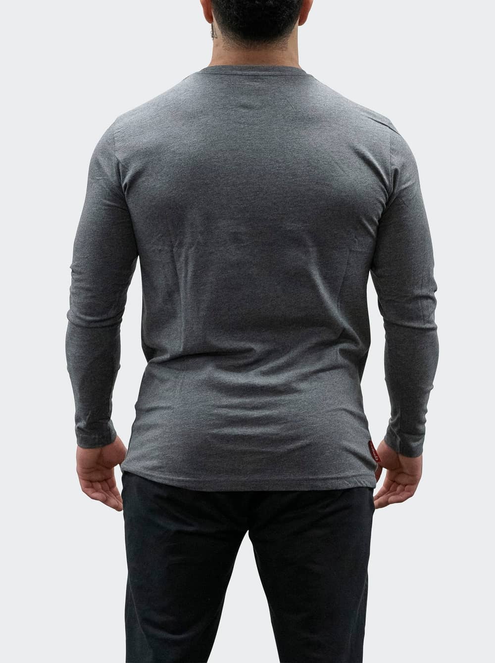 Bildnummer 3 av T-Shirt Long Sleeve Mens Dark Grey Melange