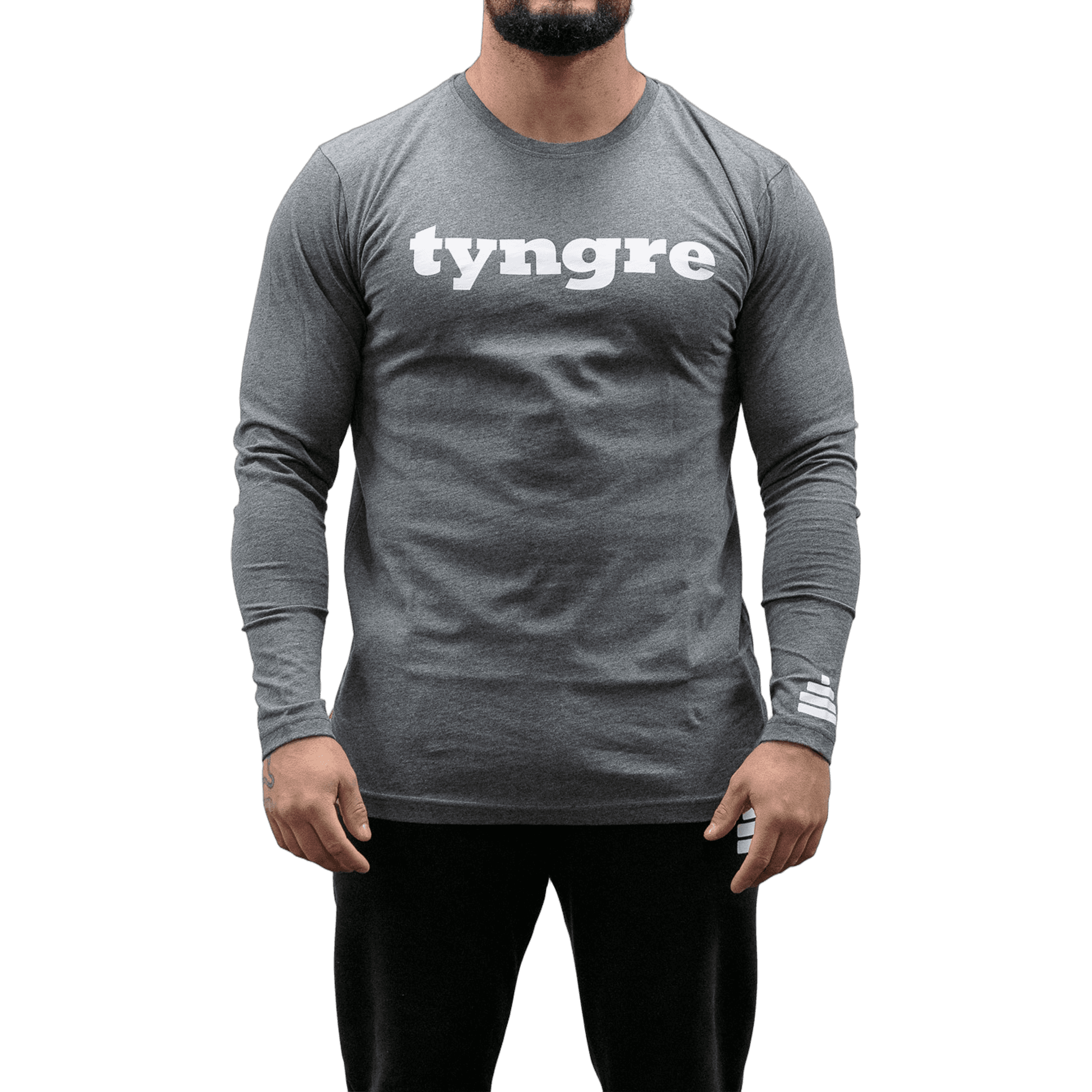 Bildnummer 1 av T-Shirt Long Sleeve Mens Dark Grey Melange