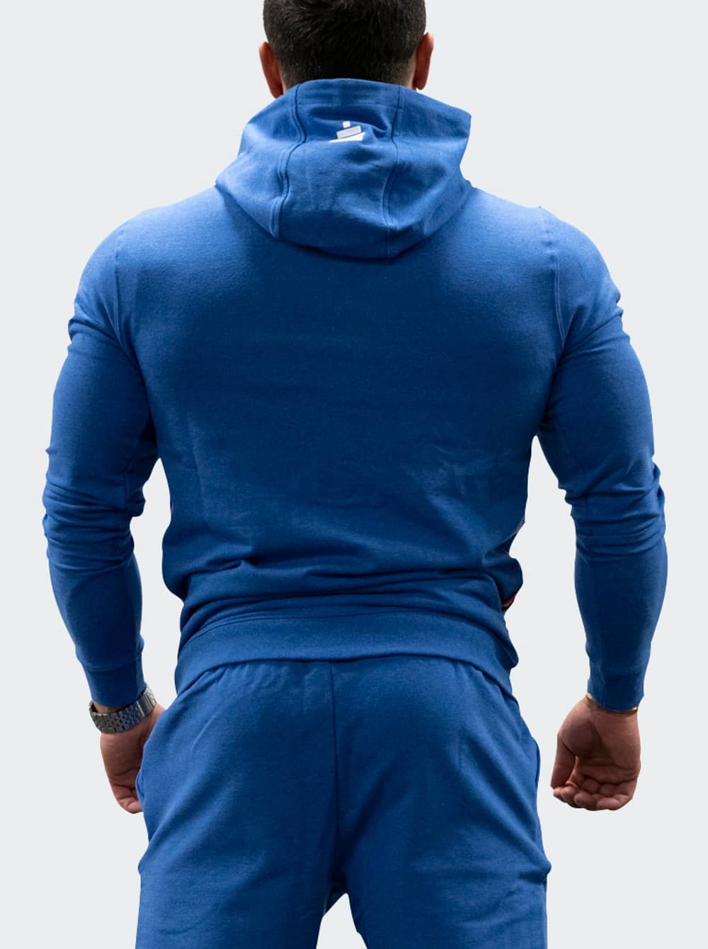 Bildnummer 3 av Zip-Hoodie Mens Blue Melange