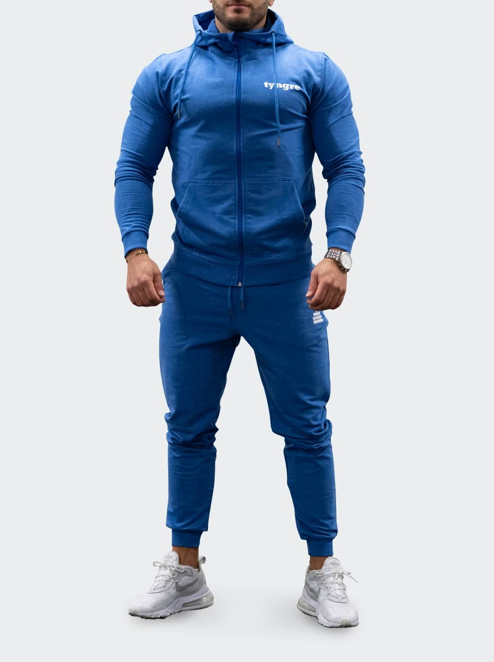 Bildnummer 4 av Zip-Hoodie Mens Blue Melange
