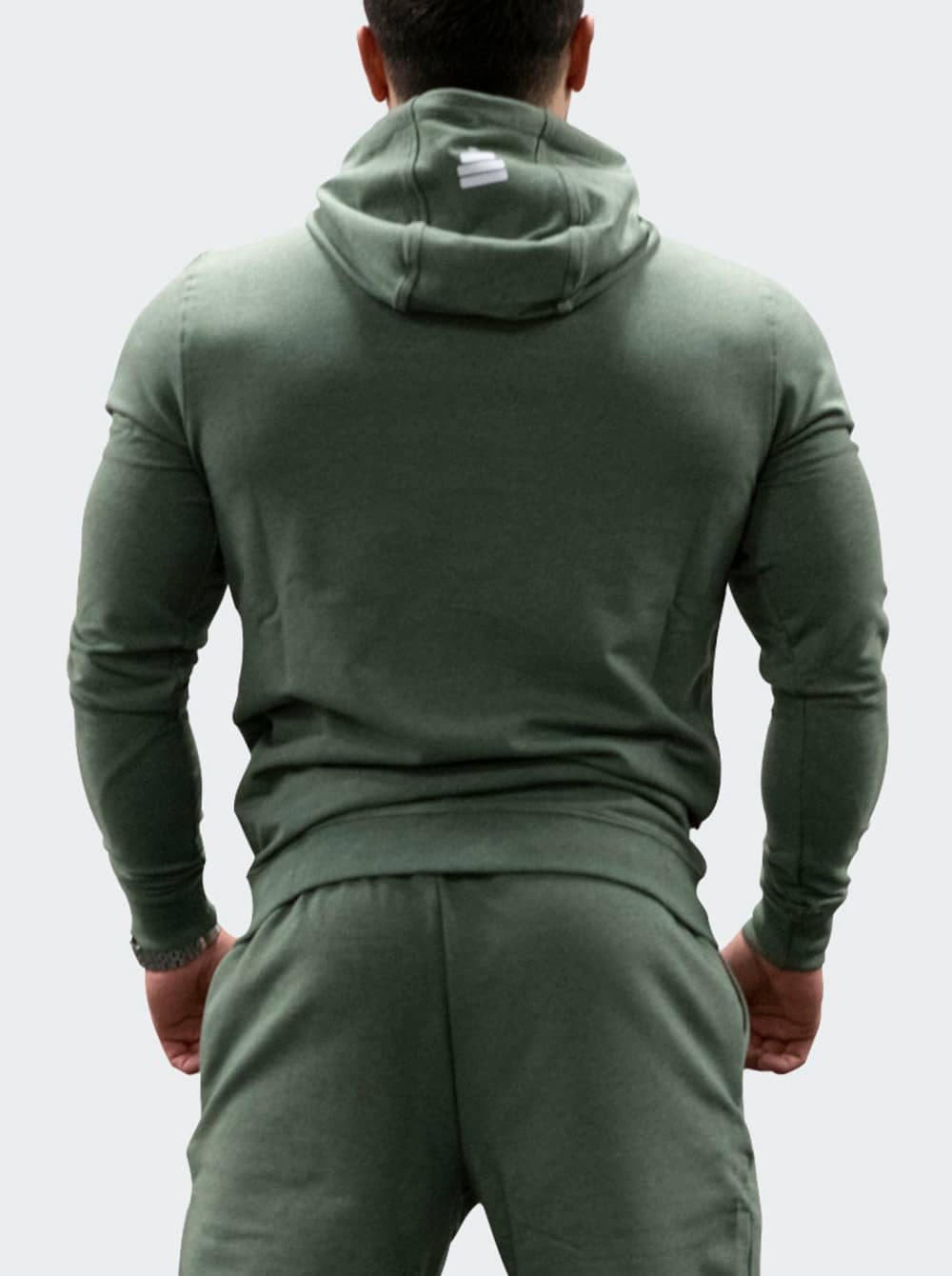 Bildnummer 3 av Zip-Hoodie Mens Green Melange