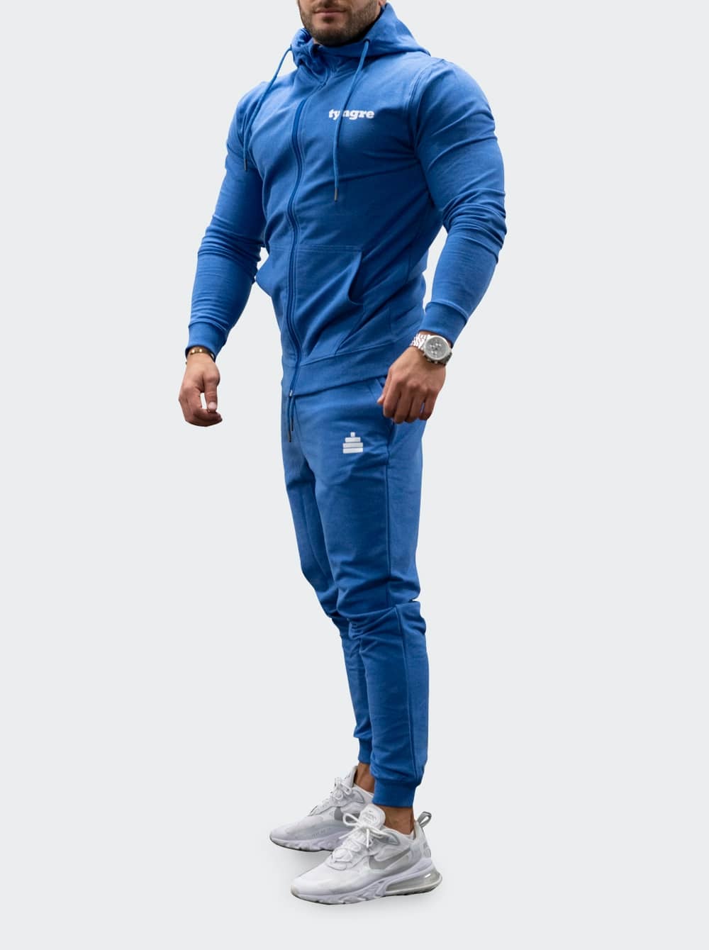 Bildnummer 6 av Zip-Hoodie Mens Blue Melange