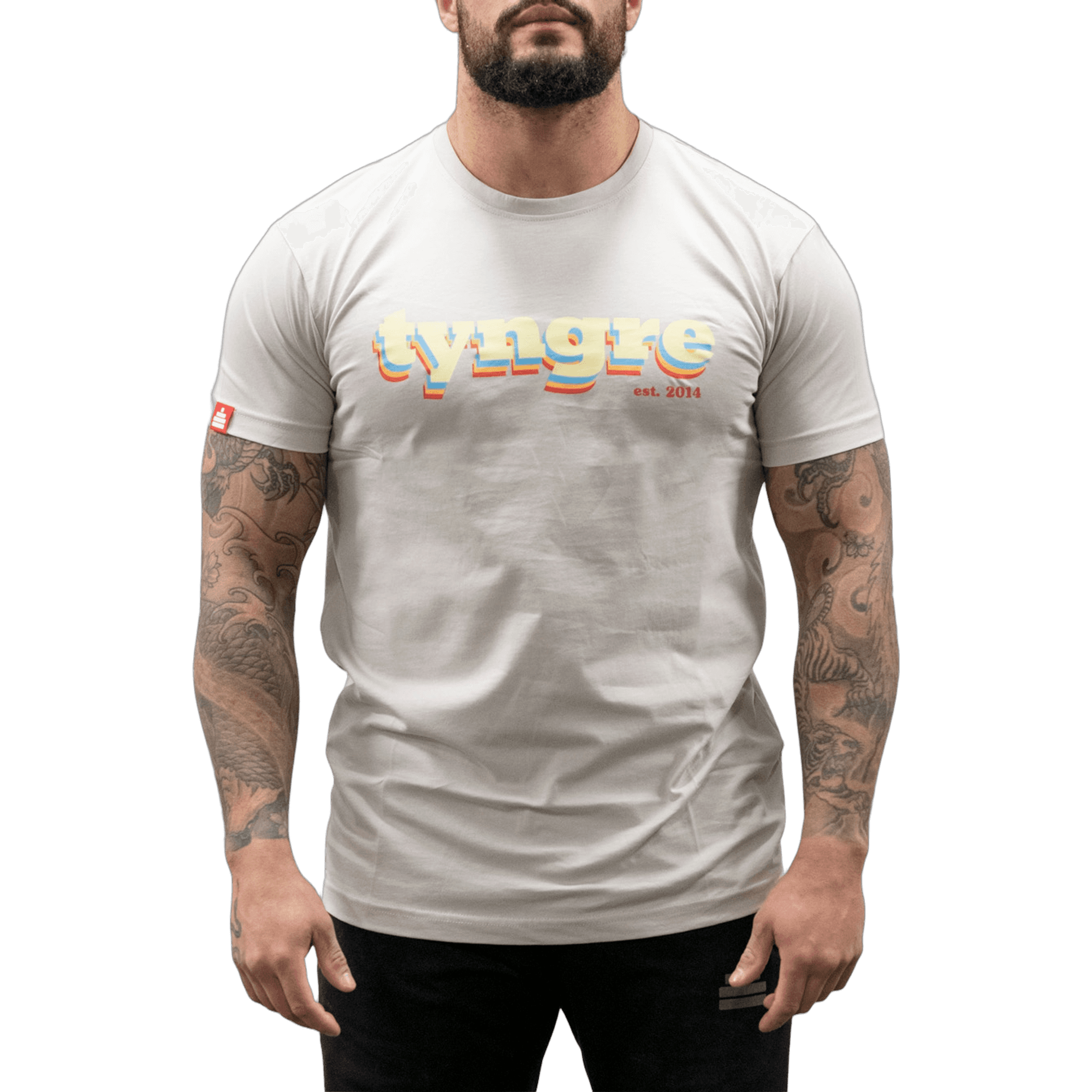 Bildnummer 1 av T-Shirt Retro Mens Warm Grey