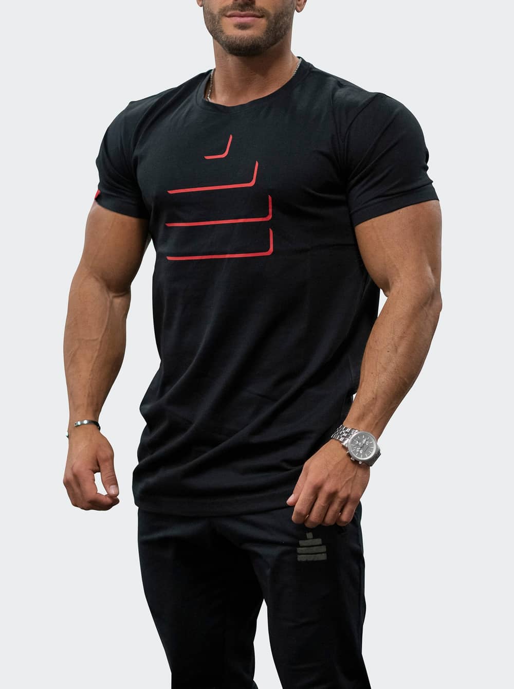 Bildnummer 2 av T-Shirt Silhouette Mens Black/Red