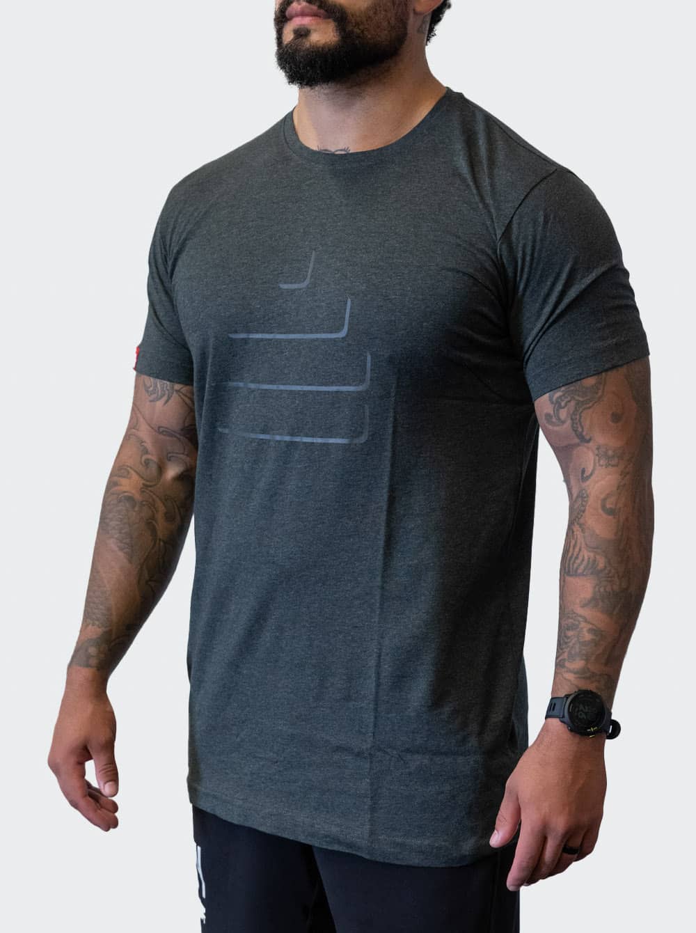 Bildnummer 2 av T-Shirt Silhouette Mens Black Melange