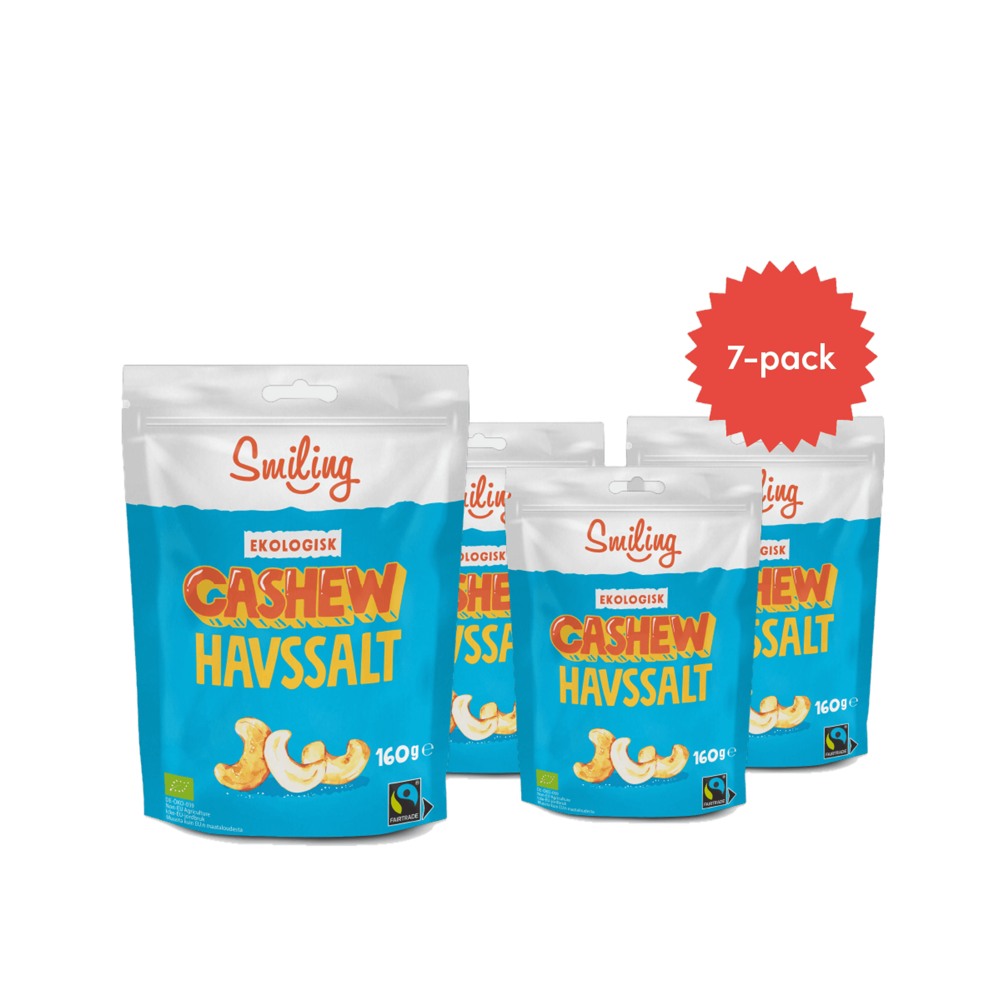Bildnummer 1 av Smiling Cashew Havssalt 160g 7-pack