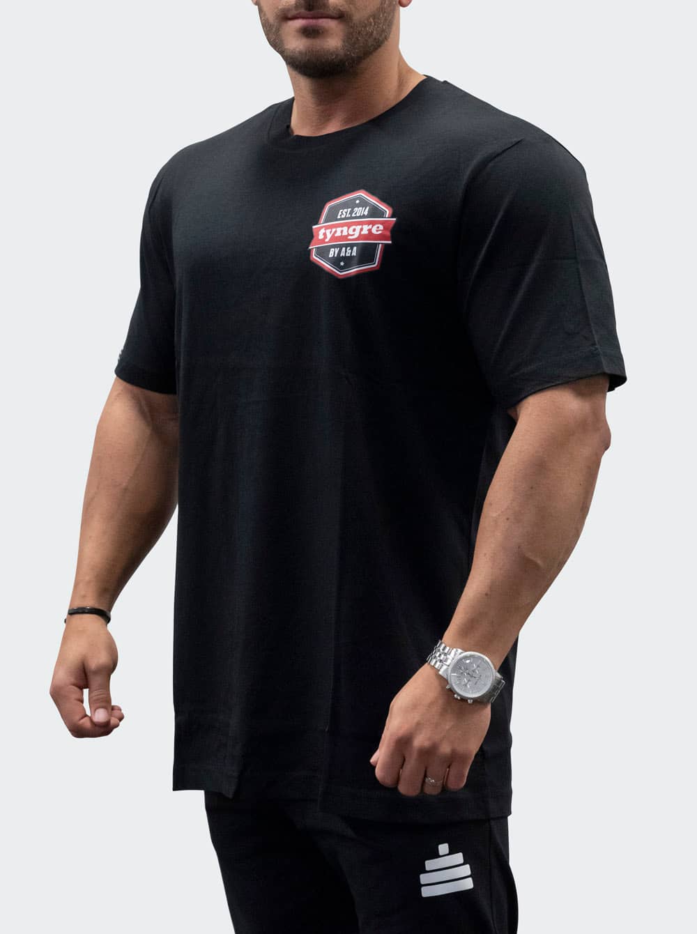 Bildnummer 2 av T-Shirt Loose Fit A&A Mens Black