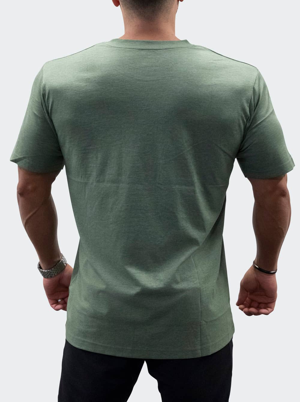 Bildnummer 3 av T-Shirt Loose Fit Logo Mens Green Melange