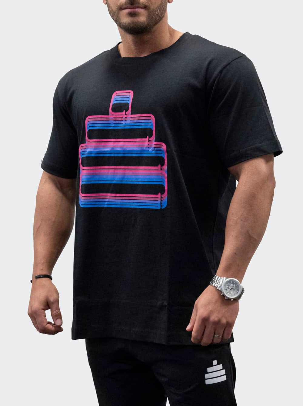 Bildnummer 2 av T-Shirt Loose Fit Neon Mens Black
