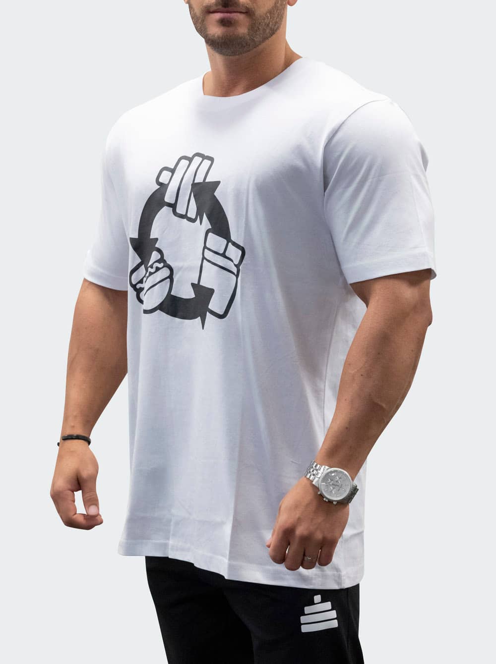 Bildnummer 2 av T-Shirt Loose Fit Repeat Mens White
