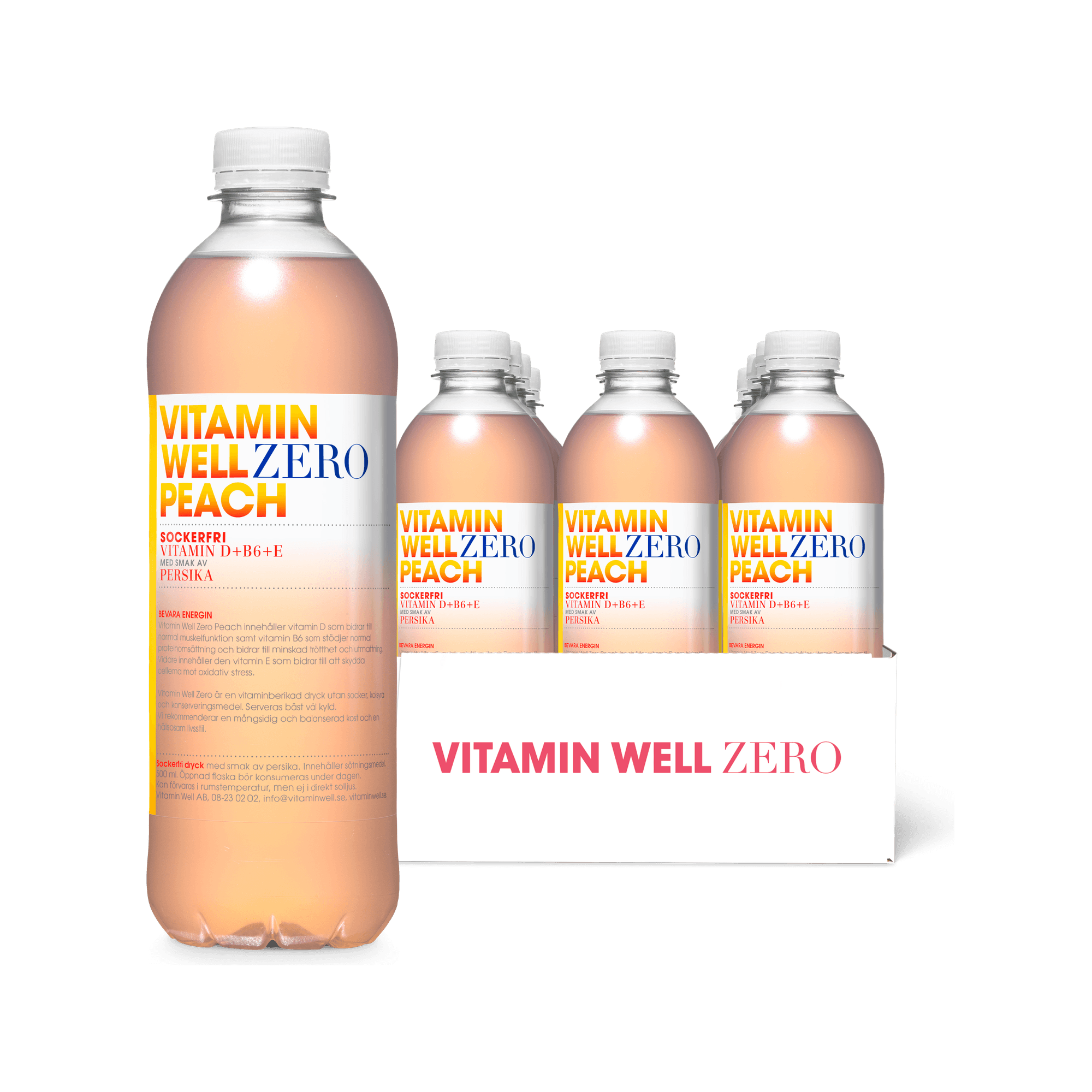 Bildnummer 1 av Vitamin Well Zero Peach 12-pack
