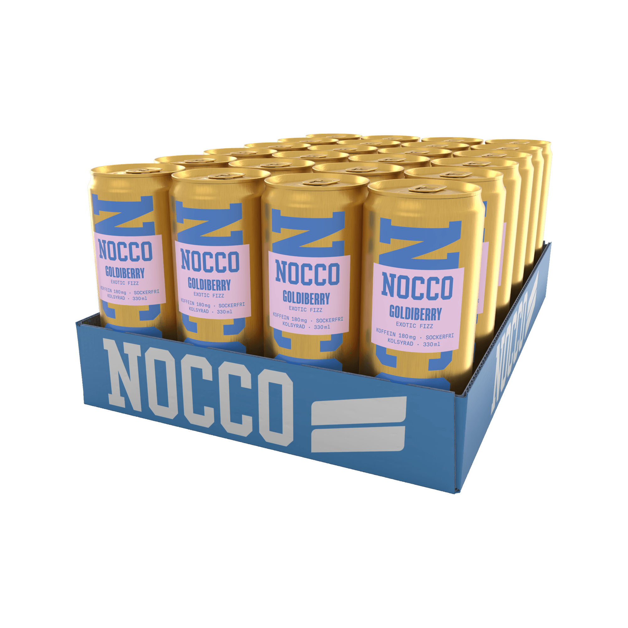 Nocco Raspberry NOCCO Goldiberry 24-pack | Köp NOCCO Goldiberry flak | Tyngre